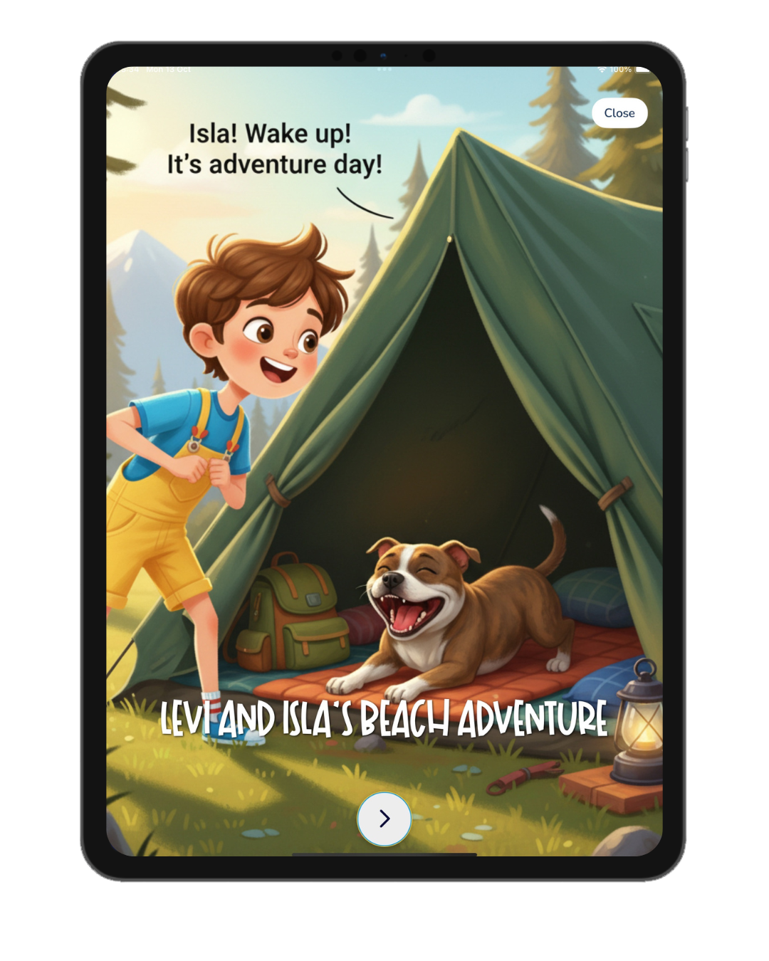 Tulla Story app, create a story